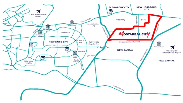 Location of El Mostakbal City.