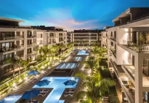 Patio town twin house villa