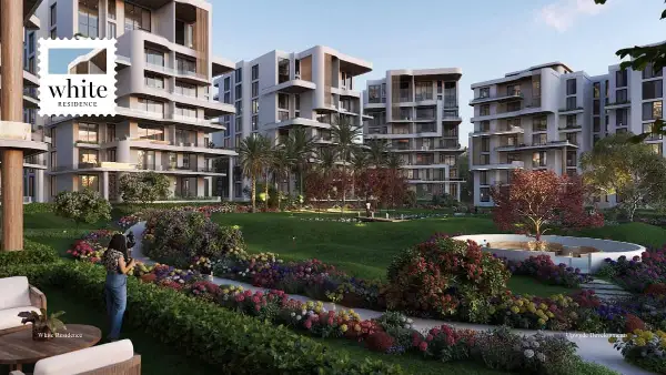 White residence ground duplex villa